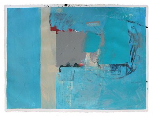phil stallard swimming blue abstract on paper